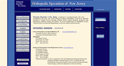 Desktop Screenshot of orthopedicspecialistsofnewjersey.com