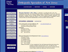 Tablet Screenshot of orthopedicspecialistsofnewjersey.com